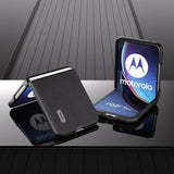 ABEEL Motorola Razr 40 Ultra Deksel Ekte Skinn Svart