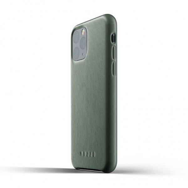 Mujjo iPhone 11 Pro Deksel Full Leather Case Slate Green