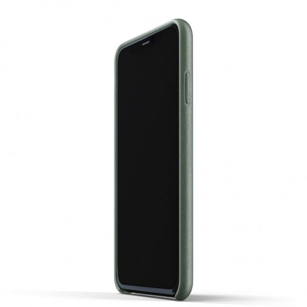 Mujjo iPhone 11 Pro Max Deksel Full Leather Case Slate Green