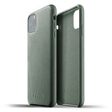 Mujjo iPhone 11 Pro Max Deksel Full Leather Case Slate Green