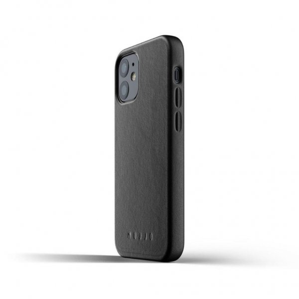 Mujjo iPhone 12 Mini Deksel Full Leather Case Svart