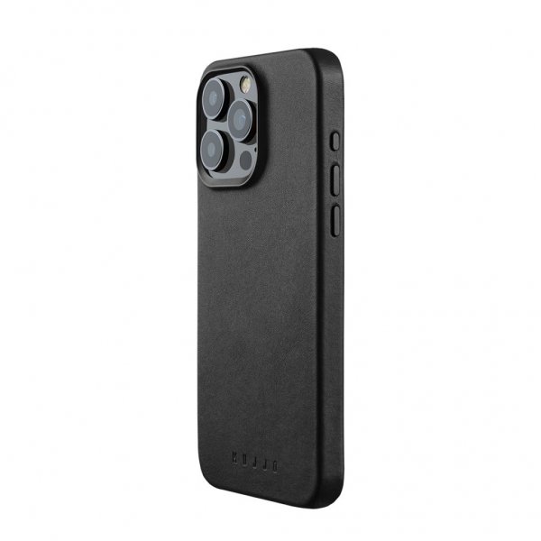 Mujjo iPhone 15 Pro Max Deksel Full Leather Case MagSafe Svart