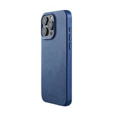 Mujjo iPhone 15 Pro Max Deksel Full Leather Case MagSafe Monaco Blue