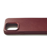 Mujjo iPhone 15 Pro Max Deksel Full Leather Case MagSafe Burgundy