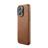 Mujjo iPhone 15 Pro Max Deksel Full Leather Case MagSafe Dark Tan