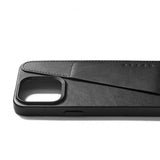 Mujjo iPhone 15 Pro Max Deksel Full Leather Wallet Case MagSafe Svart