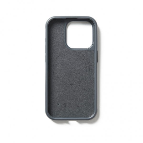 Mujjo iPhone 15 Pro Deksel Shield Case Steel Blue