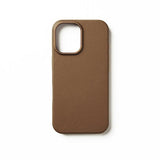 Mujjo iPhone 16 Deksel Full Leather Case Dark Tan