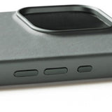 Mujjo iPhone 16 Pro Deksel Full Leather Case Green Smoke