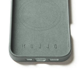 Mujjo iPhone 16 Pro Deksel Full Leather Case Green Smoke