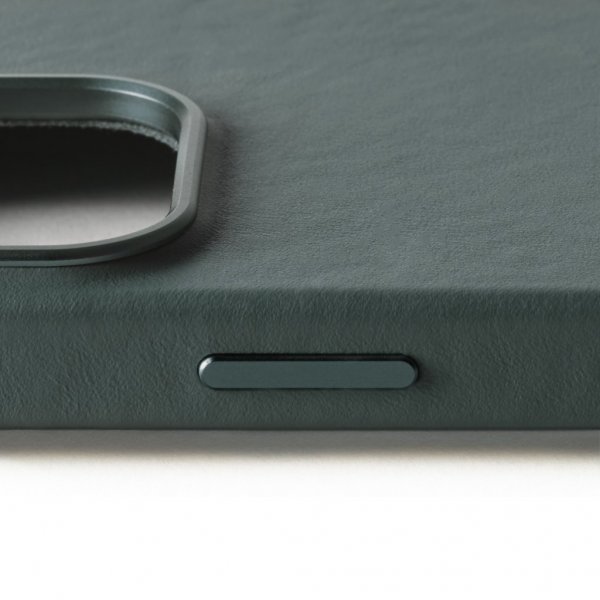 Mujjo iPhone 16 Pro Deksel Full Leather Case Livid Green