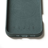 Mujjo iPhone 16 Pro Deksel Full Leather Case Livid Green