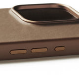Mujjo iPhone 16 Pro Deksel Full Leather Case Dark Tan