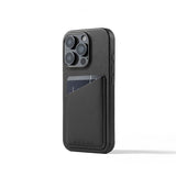 Mujjo iPhone 16 Pro Deksel Full Leather Wallet Case Svart
