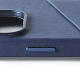 Mujjo iPhone 16 Pro Deksel Full Leather Wallet Case Monaco Blue