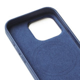 Mujjo iPhone 16 Pro Deksel Full Leather Wallet Case Monaco Blue