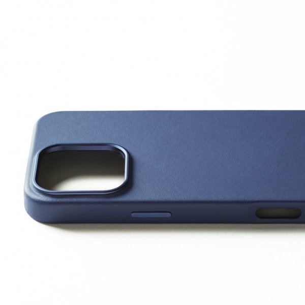 Mujjo iPhone 16 Pro Max Deksel Full Leather Case Monaco Blue