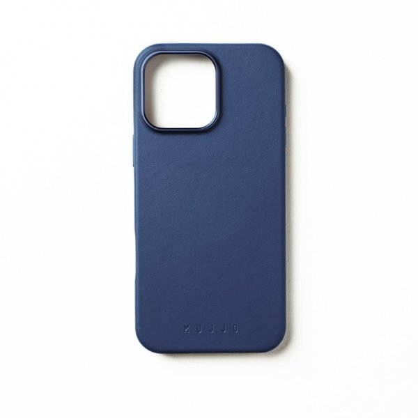 Mujjo iPhone 16 Pro Max Deksel Full Leather Case Monaco Blue