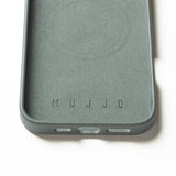 Mujjo iPhone 16 Pro Max Deksel Full Leather Case Green Smoke