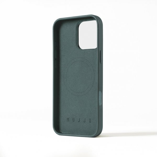 Mujjo iPhone 16 Pro Max Deksel Full Leather Case Livid Green