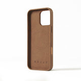 Mujjo iPhone 16 Pro Max Deksel Full Leather Case Dark Tan