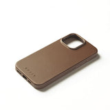 Mujjo iPhone 16 Pro Max Deksel Full Leather Case Dark Tan