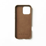 Mujjo iPhone 16 Pro Max Deksel Full Leather Case Dark Tan