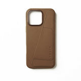 Mujjo iPhone 16 Pro Max Deksel Full Leather Wallet Case Dark Tan