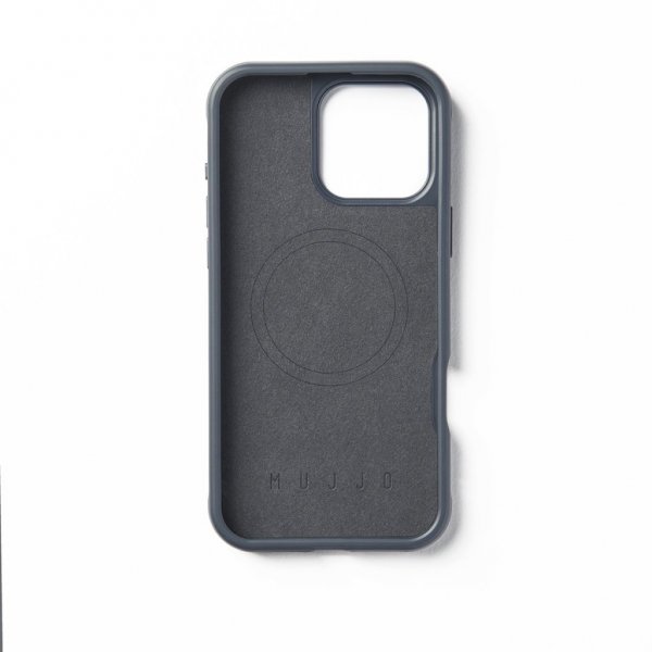 Mujjo iPhone 16 Pro Max Deksel Shield Case Steel Blue