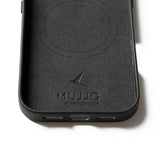 Mujjo iPhone 17 Deksel Full Leather Case MagSafe Svart
