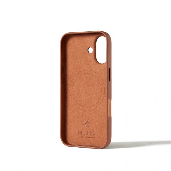 Mujjo iPhone 17 Deksel Full Leather Case MagSafe Tan