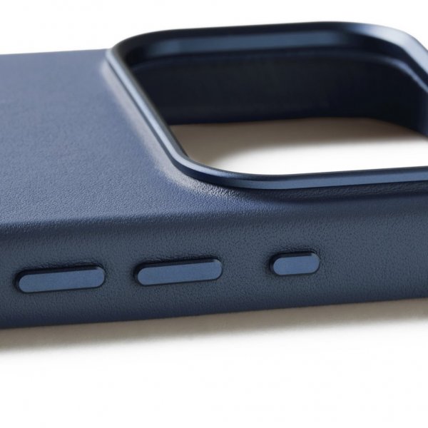Mujjo iPhone 17 Pro Deksel Full Leather Case MagSafe Monaco Blue