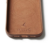 Mujjo iPhone 17 Pro Deksel Full Leather Case MagSafe Tan