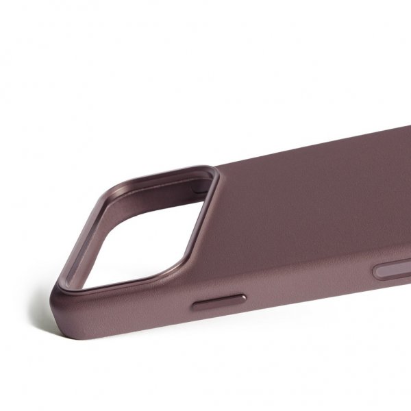 Mujjo iPhone 17 Pro Max Deksel Full Leather Case MagSafe Bronze Red
