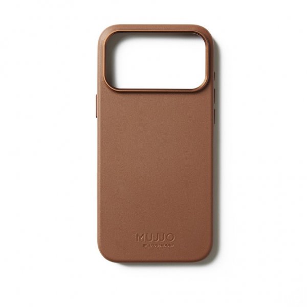 Mujjo iPhone 17 Pro Max Deksel Full Leather Case MagSafe Tan