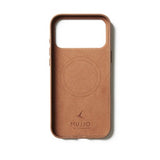 Mujjo iPhone 17 Pro Max Deksel Full Leather Wallet Case MagSafe Tan