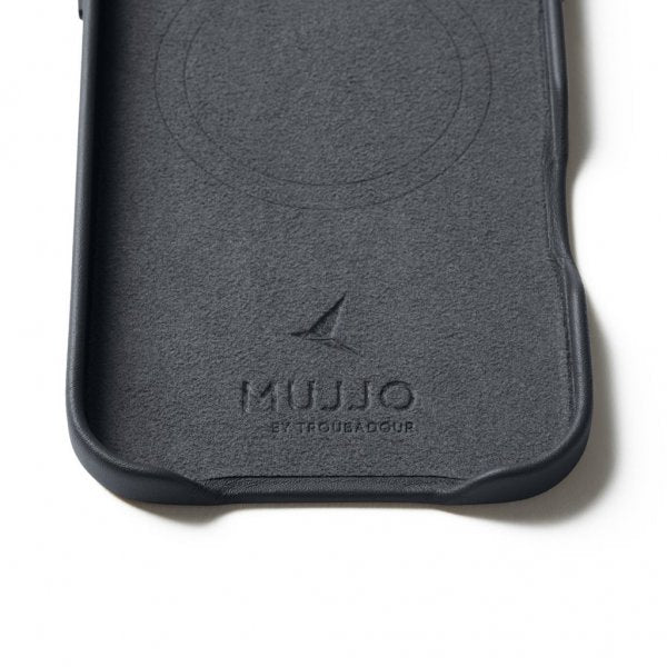 Mujjo iPhone Air Deksel Full Leather Case MagSafe Basalt