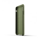 Mujjo iPhone Xr Deksel Full Leather Wallet Case Olive