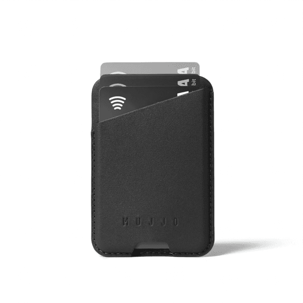 Mujjo Kortholder Full Leather Magnetic Wallet Svart