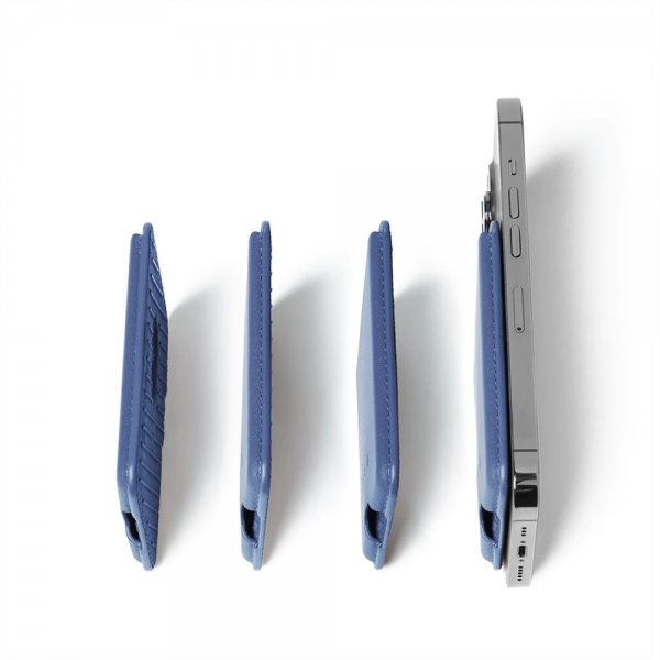 Mujjo Kortholder Full Leather Magnetic Wallet Monaco Blue