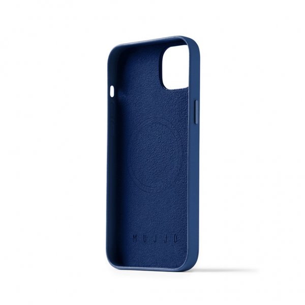 Mujjo iPhone 14 Plus Deksel Full Leather Case MagSafe Monaco Blue