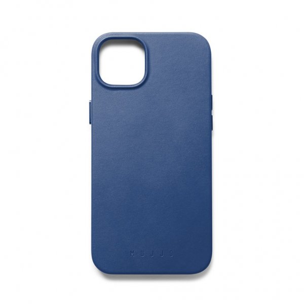 Mujjo iPhone 14 Plus Deksel Full Leather Case MagSafe Monaco Blue