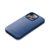 Mujjo iPhone 14 Pro Deksel Full Leather Case MagSafe Monaco Blue
