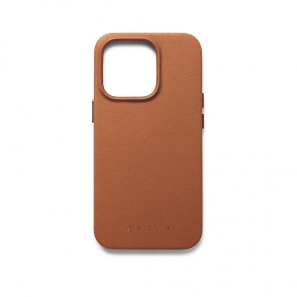 Mujjo iPhone 14 Pro Deksel Full Leather Case MagSafe Tan