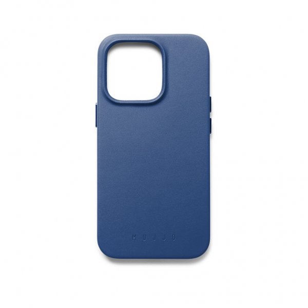 Mujjo iPhone 14 Pro Deksel Full Leather Case MagSafe Monaco Blue