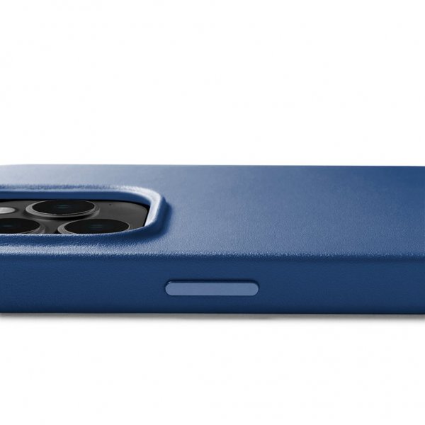 Mujjo iPhone 14 Pro Deksel Full Leather Case MagSafe Monaco Blue