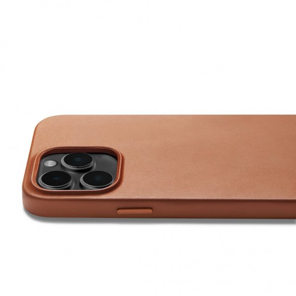 Mujjo iPhone 14 Pro Max Deksel Full Leather Case MagSafe Tan