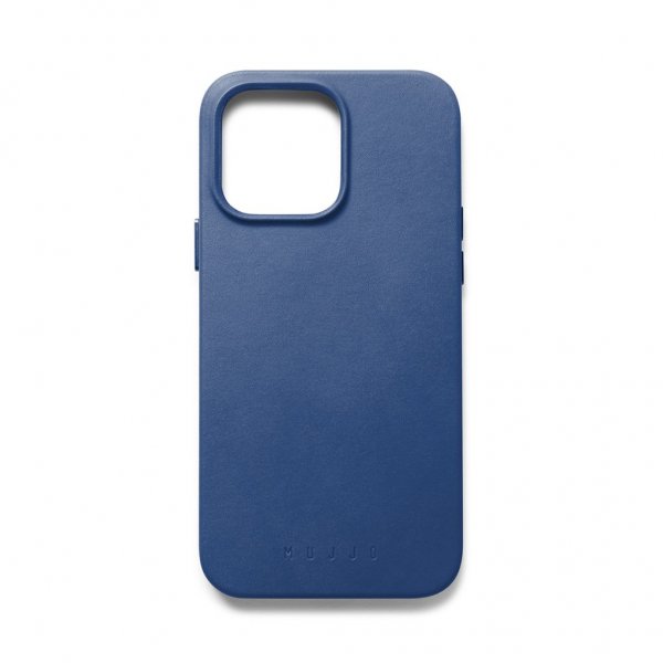 Mujjo iPhone 14 Pro Max Deksel Full Leather Case MagSafe Monaco Blue