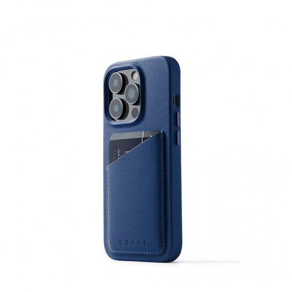 Mujjo iPhone 14 Pro Deksel Full Leather Wallet Case Tan
