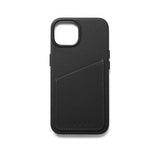 Mujjo iPhone 14 Deksel Full Leather Wallet Case Svart